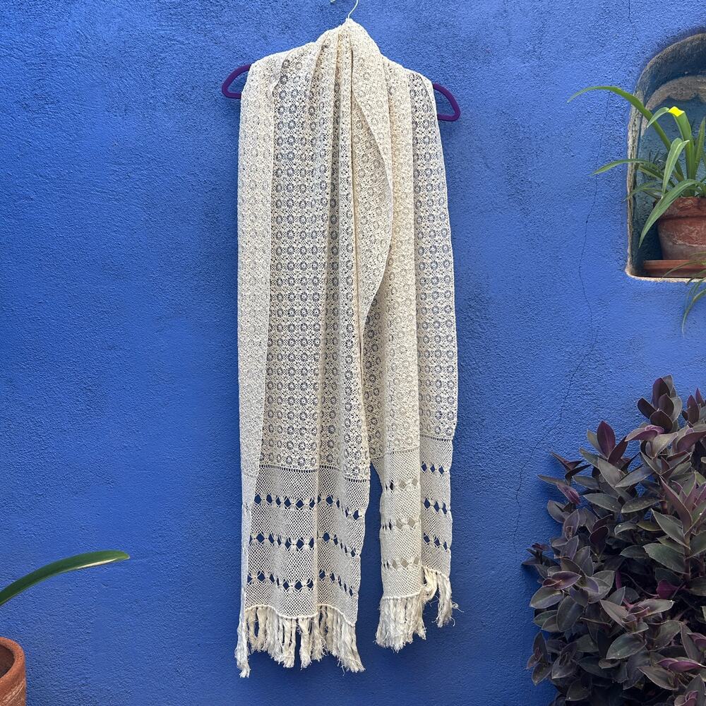 crocheted lightweight scarf wrap shawl